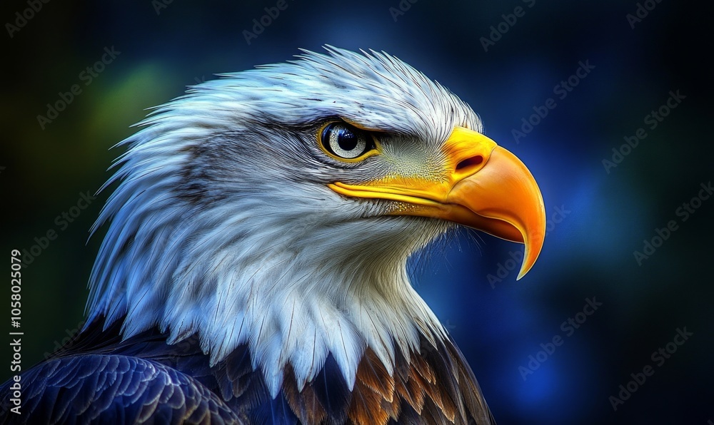 Colorful image of an eagle, vivid Colorful image of an eagle, vivid