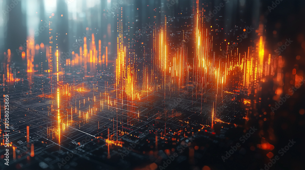 Financial Chart with Data Points: Market Growth and Economic Trends Visualization on Clean White Background for Business Analysis Financial Chart with Data Points: Market Growth and Economic Trends Visualization on Clean White Background for Business Analysis