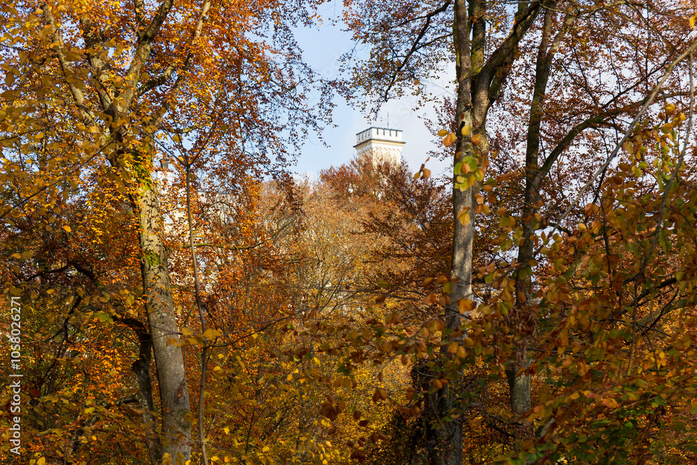 Colorful autumn Landscape in Bohemian Paradise, Czech Republic