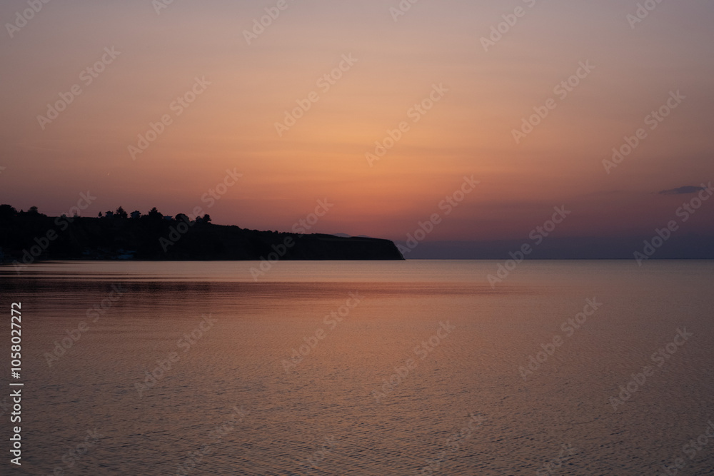 sunset over the sea in greece sunset over the sea in greece