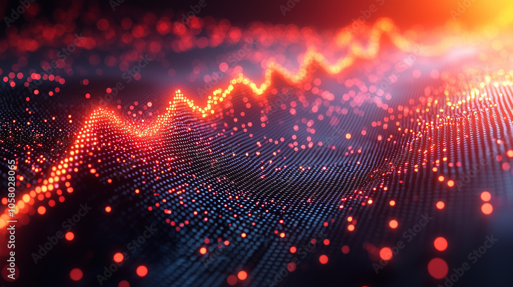 Financial Chart with Data Points: Market Growth and Economic Trends Visualization on Clean White Background for Business Analysis Financial Chart with Data Points: Market Growth and Economic Trends Visualization on Clean White Background for Business Analysis