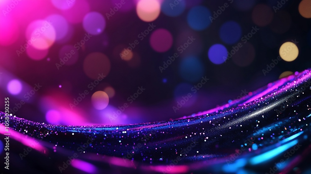 Abstract colorful bokeh background with glowing particles. Abstract colorful bokeh background with glowing particles.