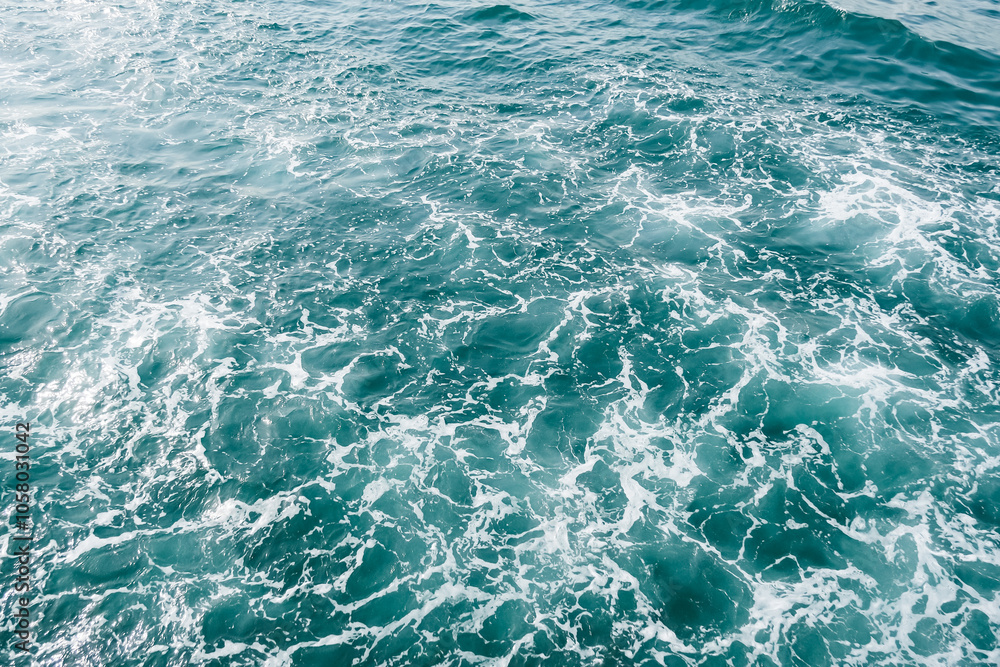 Blue turbid wavy sea water Blue turbid wavy sea water