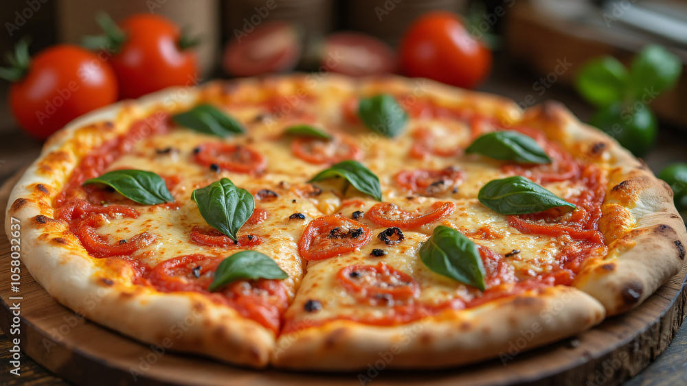 pizza with salami and tomatoes pizza with salami and tomatoes