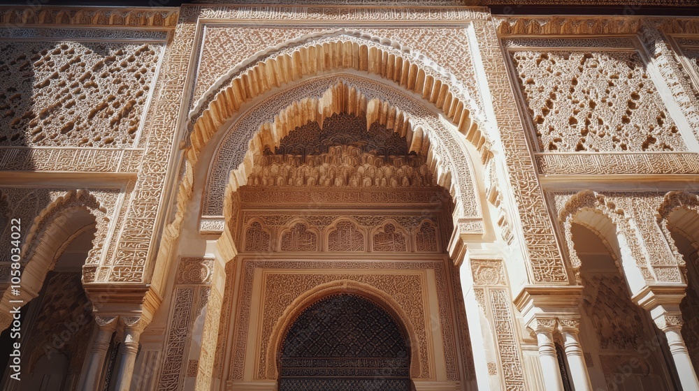 Intricate Architectural Details of a Moroccan Portal Intricate Architectural Details of a Moroccan Portal