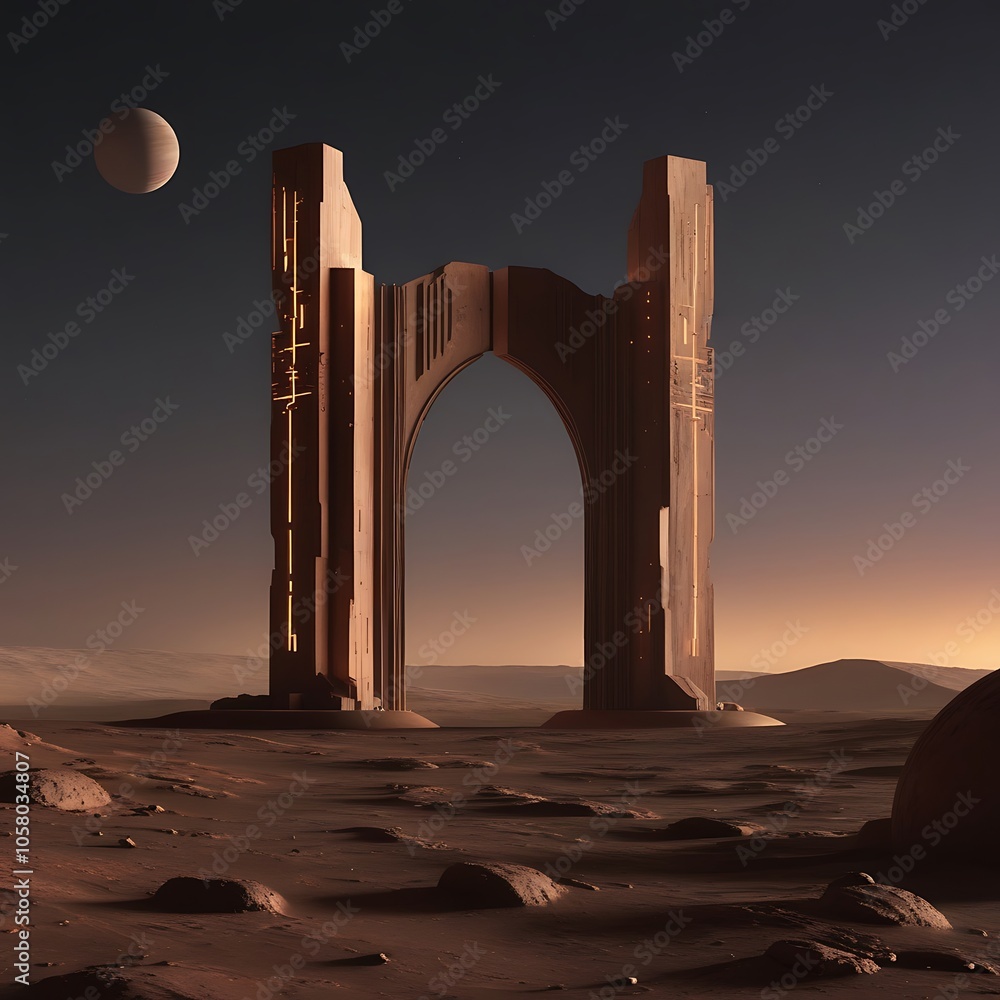 Naklejka premium Giant Martian Gateway