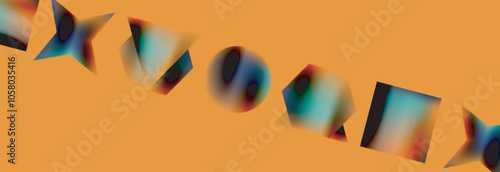 Fluid color geometric shapes abstract background. Vector Illustration For Wallpaper, Banner, Background, Card, Book Illustration, landing page