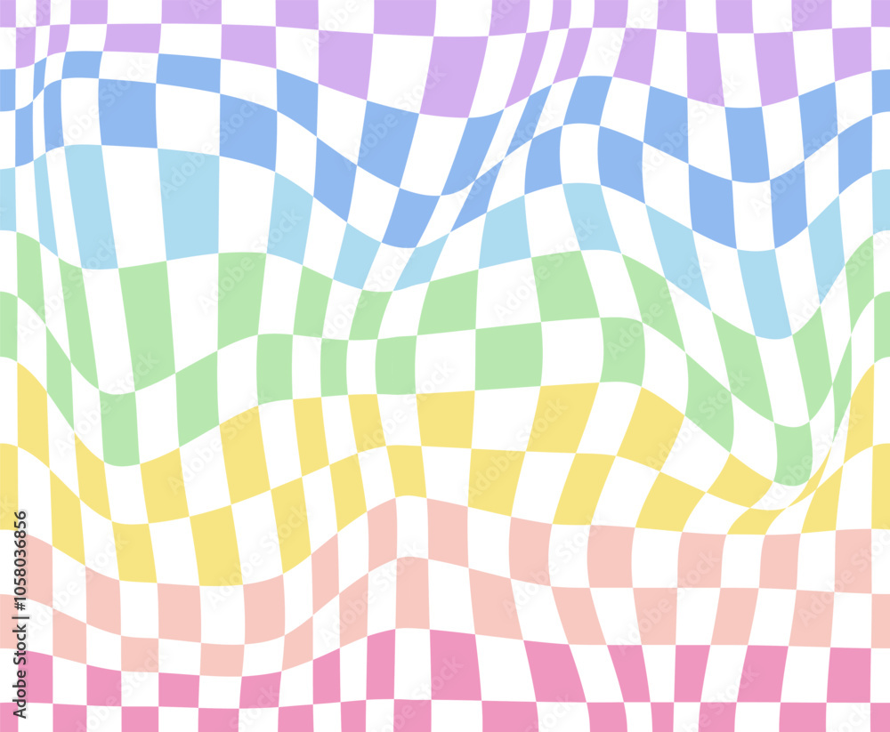 Psychedelic checkerboard rainbow Psychedelic checkerboard rainbow