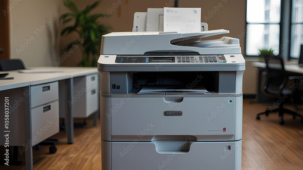 A photocopier Machine in an office room A photocopier Machine in an office room