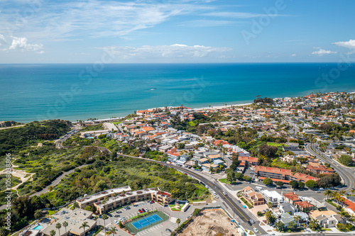 Aerial view of South San Clemente, Calafia road to state beach