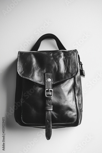 A stylish black leather backpack designed for the demands of modern living and lifestyles
