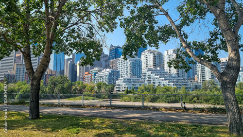 Panoramic view of Calgary in a sunny day. Canada