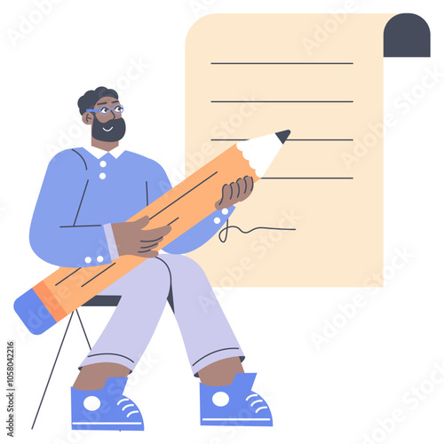 Businessman. Flat Vector Illustration