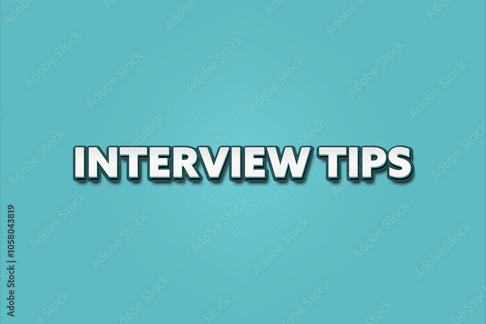 Interview Tips. A Illustration with white text isolated on light green background. Interview Tips. A Illustration with white text isolated on light green background.