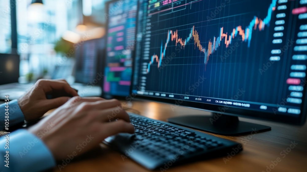 Stock traders pointing highest stock market on dynamic valued analysis on monitor real time screen, cooperating business investment in financial company to plan successful stock exchange. Sellable. Stock traders pointing highest stock market on dynamic valued analysis on monitor real time screen, cooperating business investment in financial company to plan successful stock exchange. Sellable.