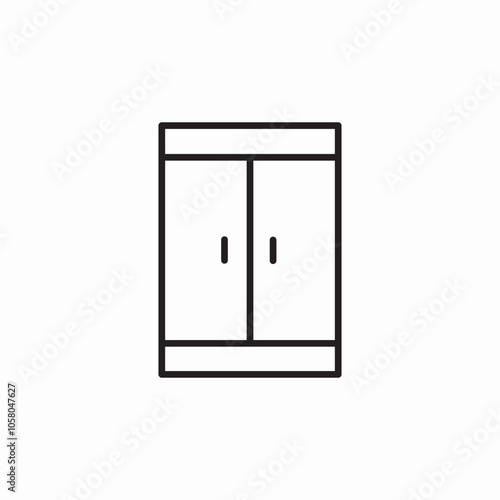 closet wardrobe icon sign vector