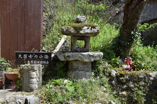 京都大原　三千院参道の石灯篭　京都市左京区 photo