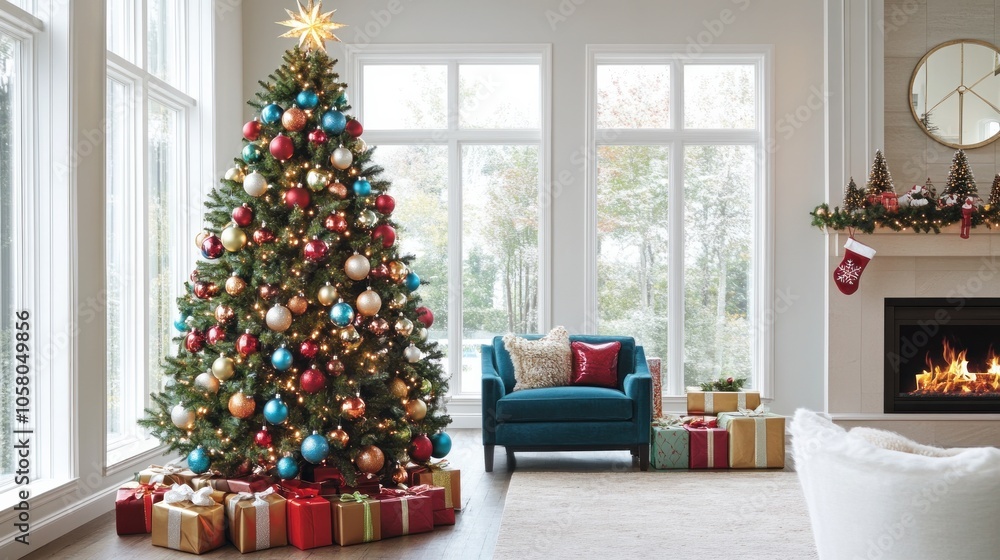 For the ideal Christmas card or greeting, adorn your tree with beautiful holiday decorations. For the ideal Christmas card or greeting, adorn your tree with beautiful holiday decorations.