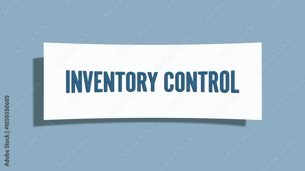 Fototapeta premium Inventory control. A card isolated on blue background.