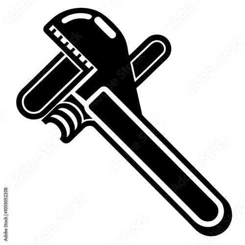 Pipe Wrench icon vector art illustration