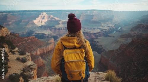 Woman admiring Grand Canyon