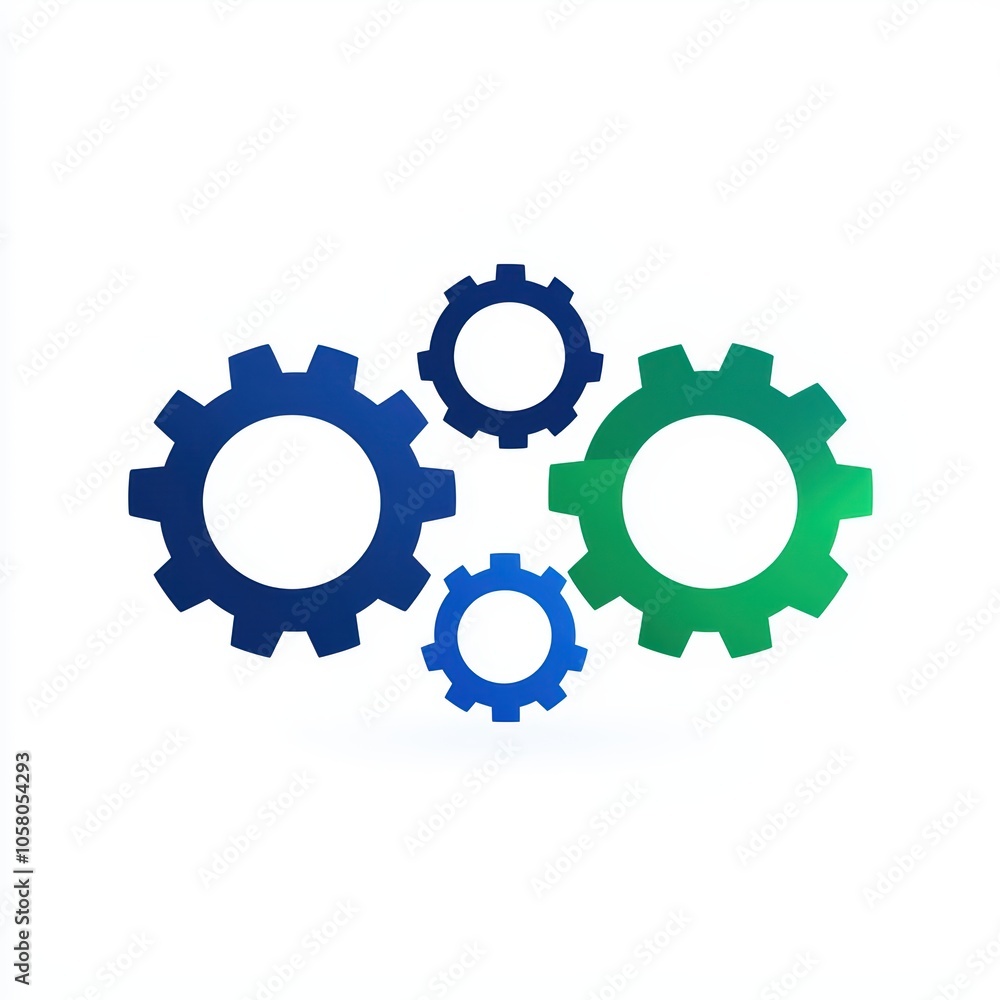 Colorful gears on a white background representing mechanics and teamwork in technology. Colorful gears on a white background representing mechanics and teamwork in technology.