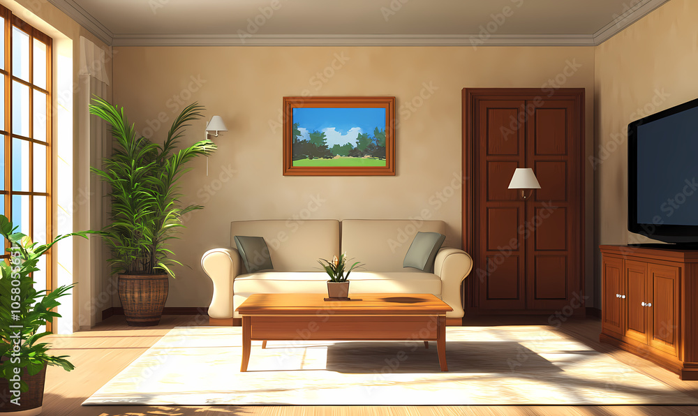 Fototapeta premium interior design template created using generative artificial intelligence