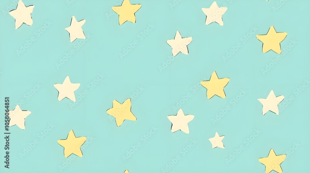 Tiny Watercolor Stars on Pastel Background Tiny Watercolor Stars on Pastel Background