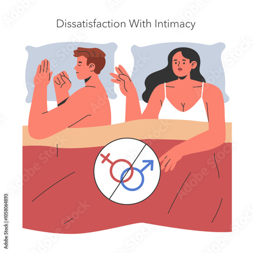 Reasons Why Women Cheat. Flat Vector Illustration
