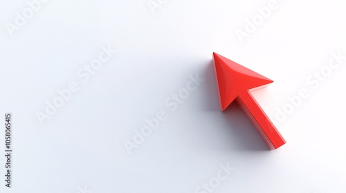 A red arrow pointer on a white background, pointing to the right.