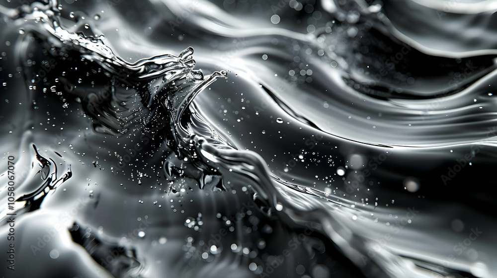 Abstract Liquid Background with Water Droplets Abstract Liquid Background with Water Droplets