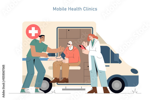Patient Centric Care. Flat Vector Illustration