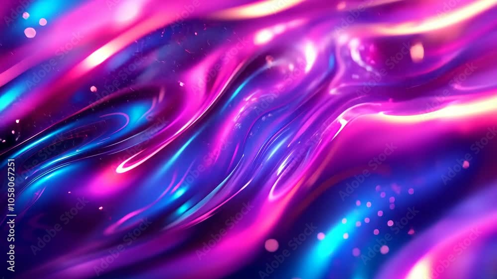 Abstract pink and blue liquid with glowing highlights Abstract pink and blue liquid with glowing highlights