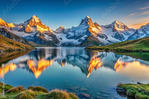 Lake reflection in the mountain