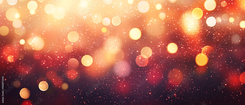 Abstract Red and Gold Bokeh Background with Sparkling Lights Abstract Red and Gold Bokeh Background with Sparkling Lights
