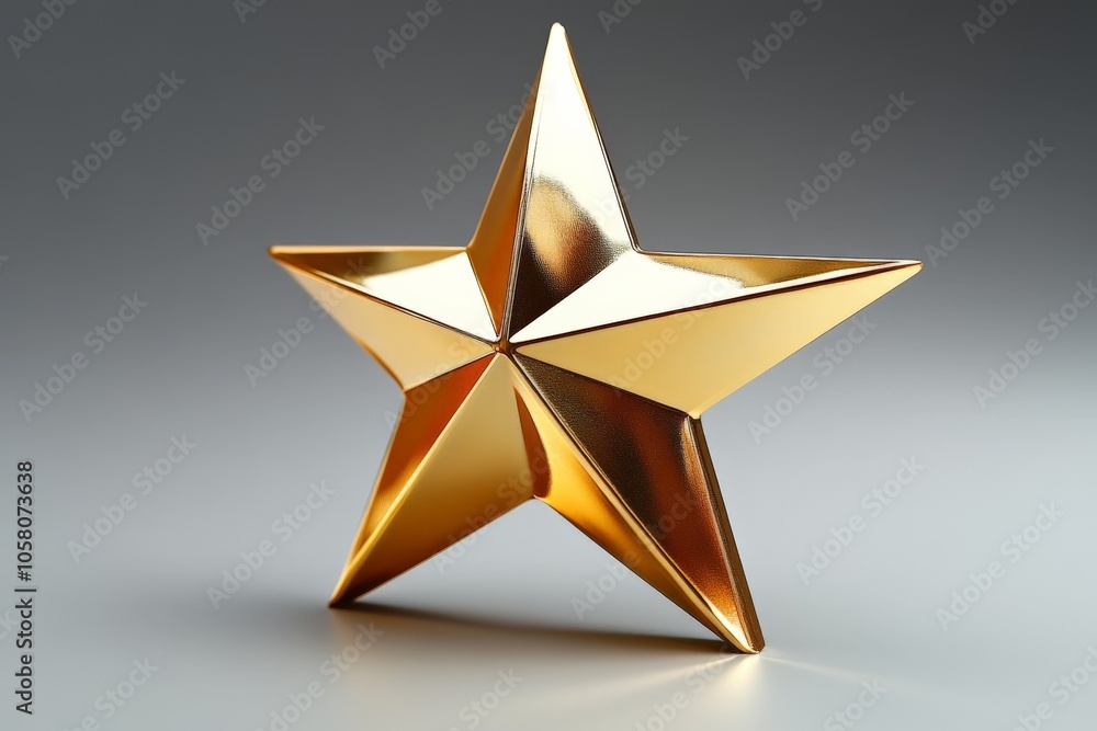 Elegant golden star ornament with a minimalist design on a gray background radiating modern holiday sophistication and festive warmth with a touch of Christmas luxury Elegant golden star ornament with a minimalist design on a gray background radiating modern holiday sophistication and festive warmth with a touch of Christmas luxury