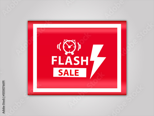  red flat sale banner for flash sale banner and poster