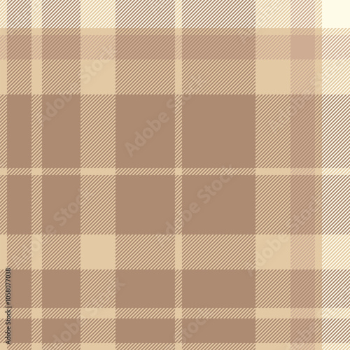 Buffalo background vector pattern, glamor plaid check fabric. French seamless textile tartan texture in light and orange colors.