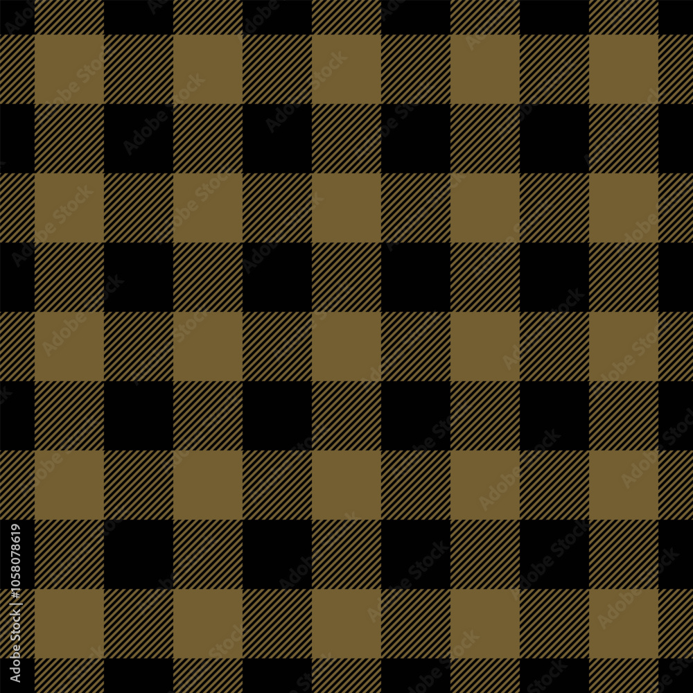 Britain background fabric texture, livingroom textile vector pattern. 2024 seamless check plaid tartan in black and amber colors. Britain background fabric texture, livingroom textile vector pattern. 2024 seamless check plaid tartan in black and amber colors.