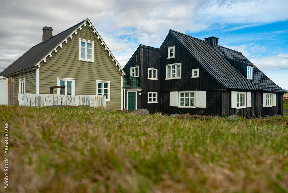The house, museum in Eyrarbakki, small village in Iceland. The house, museum in Eyrarbakki, small village in Iceland.