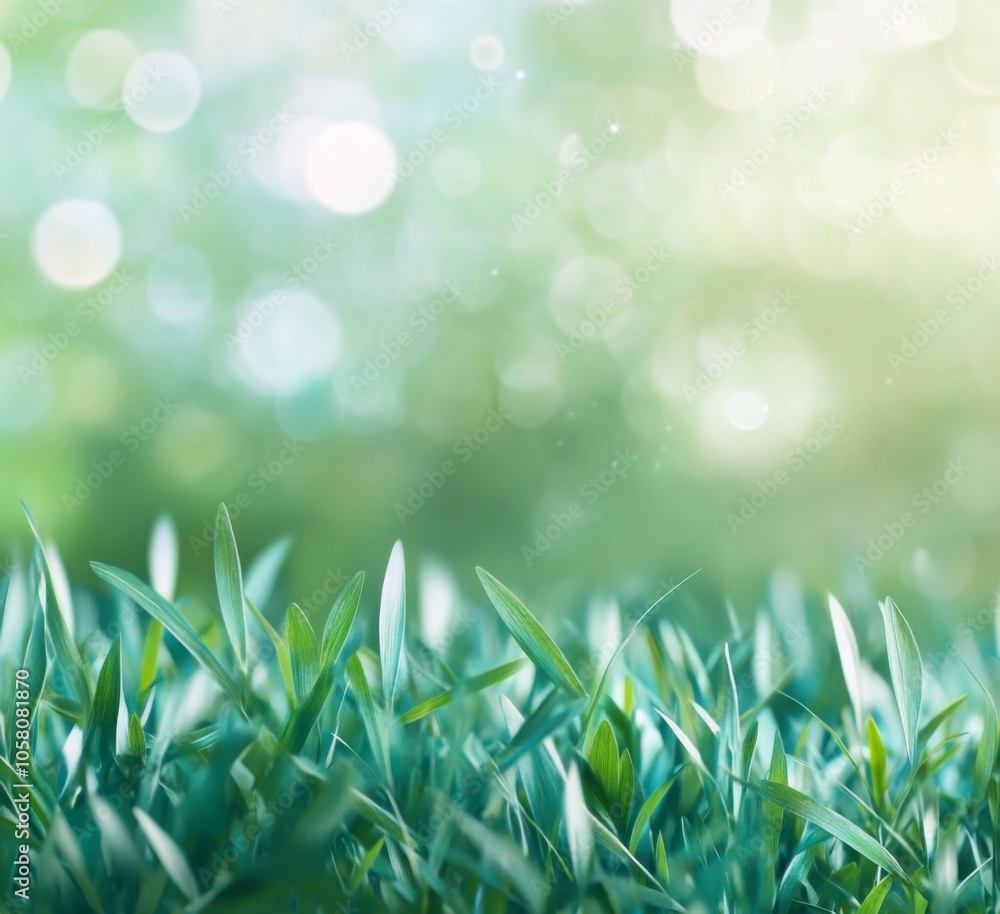 Blurred spring background with vibrant green grass and soft bokeh lights, ideal for nature-themed designs with 3D rendering and space for text. Blurred spring background with vibrant green grass and soft bokeh lights, ideal for nature-themed designs with 3D rendering and space for text.