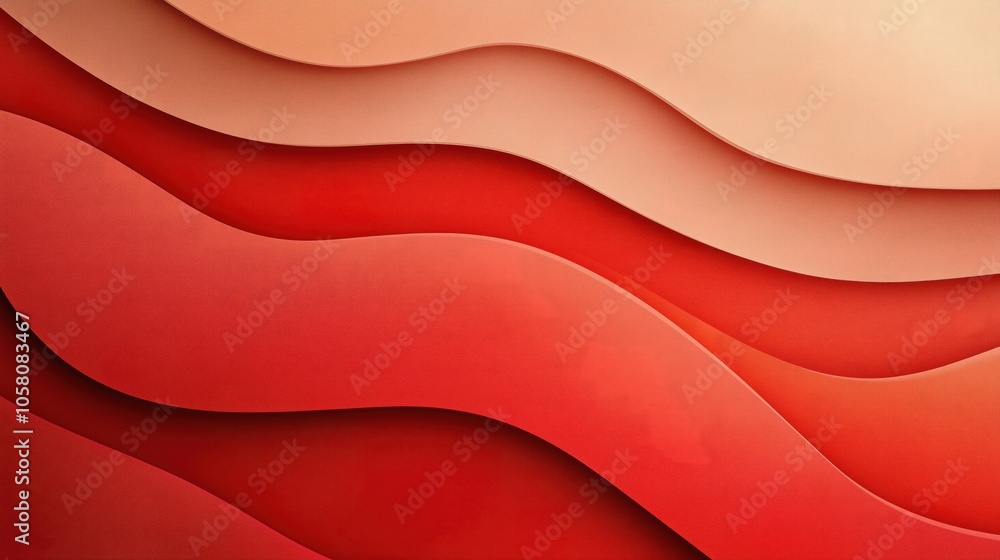 Abstract layered background with wavy shapes in shades of red and peach creating a seamless and smooth pattern Abstract layered background with wavy shapes in shades of red and peach creating a seamless and smooth pattern