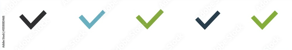 Checkmark icon set featuring simple, clean designs on a white background, perfect for web design and graphic arts with high-resolution clarity and minimalistic style. Checkmark icon set featuring simple, clean designs on a white background, perfect for web design and graphic arts with high-resolution clarity and minimalistic style.