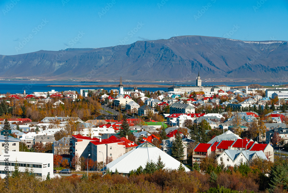 Fototapeta premium Reykjavik, capital city of Iceland