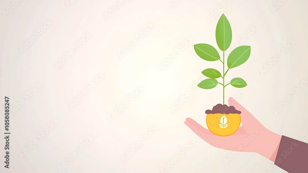 A hand holds a small seedling emerging from an orange fruit, symbolizing growth, nurturing, and eco-friendly practices in gardening and agriculture. A hand holds a small seedling emerging from an orange fruit, symbolizing growth, nurturing, and eco-friendly practices in gardening and agriculture.