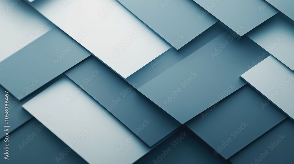 Abstract Geometric Background with Overlapping Blue and White Squares for Modern Designs Abstract Geometric Background with Overlapping Blue and White Squares for Modern Designs