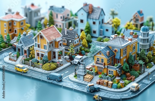 Miniature Cityscape: A Detailed Model of Urban Life