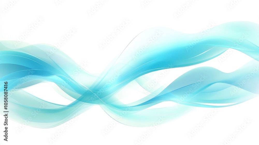 Abstract Blue Wave Background with Soft Gradient and White Space for Text. Abstract Blue Wave Background with Soft Gradient and White Space for Text.