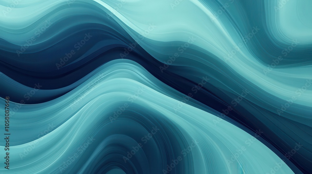 Abstract Blue and Green Wavy Background with Smooth Gradient for Modern Designs. Abstract Blue and Green Wavy Background with Smooth Gradient for Modern Designs.