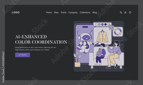 Ai Stylist. Flat Vector Illustration